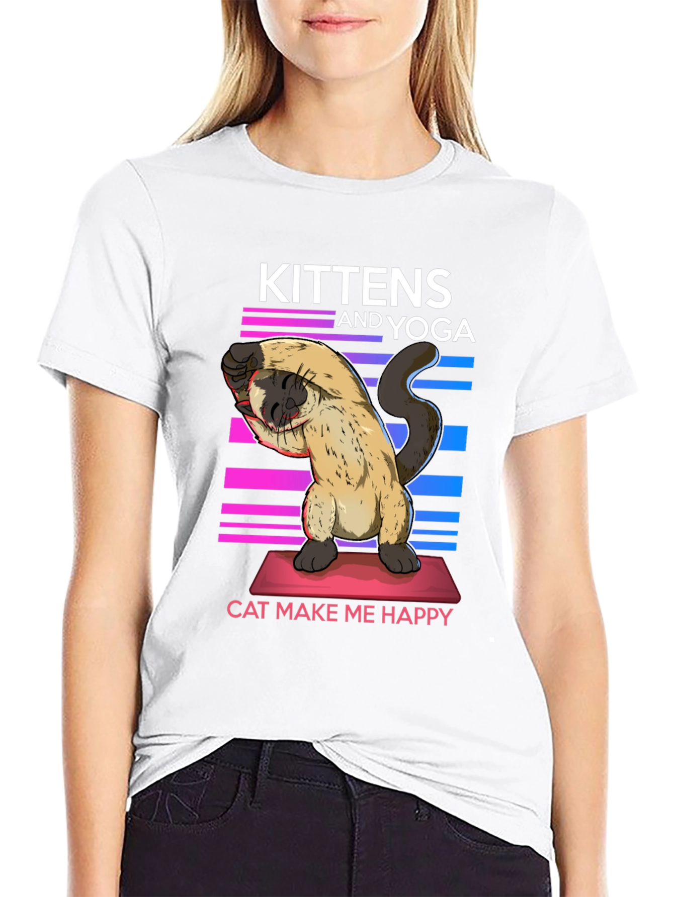 Kittens & Yoga Cat Lover T-Shirt