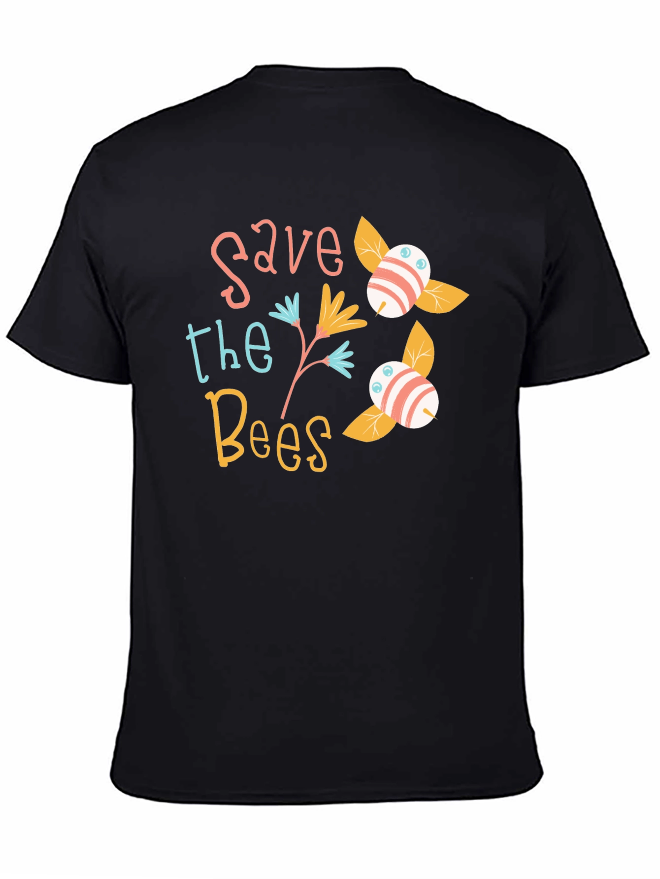 Save the Bees Graphic T-Shirt - Black