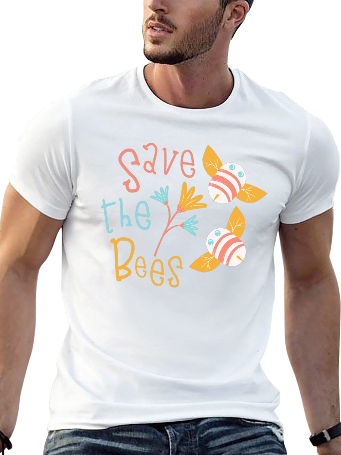 Save the Bees Graphic T-Shirt - Black