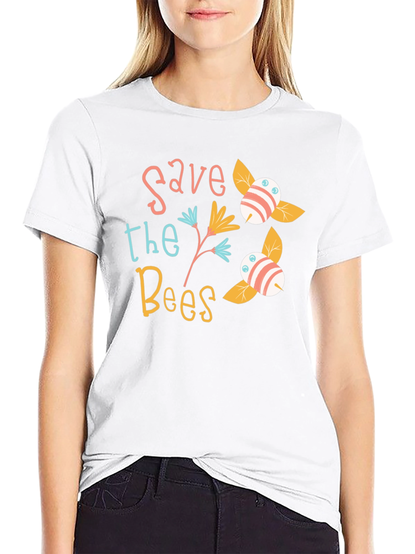 Save the Bees Graphic T-Shirt - Black