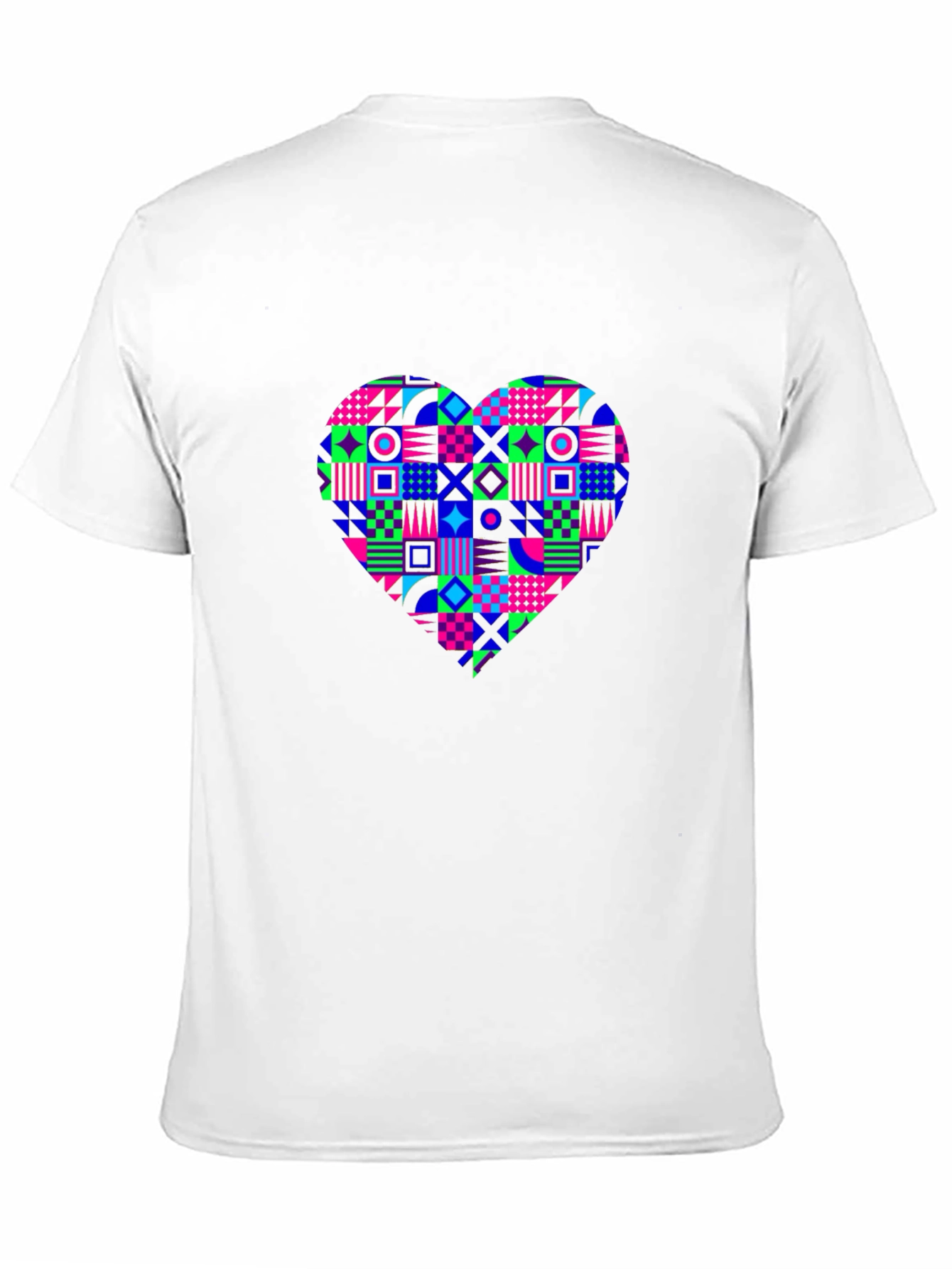Geometric Heart Black T-Shirt - Modern Streetwear