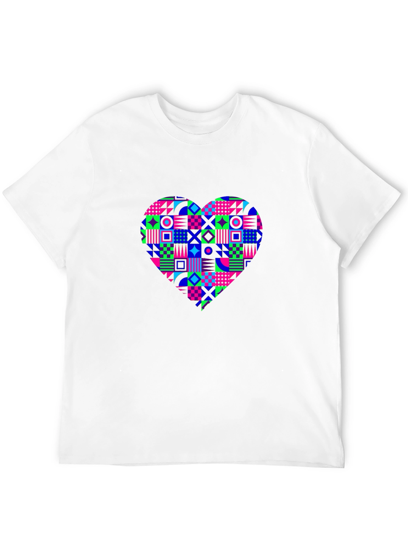 Geometric Heart Black T-Shirt - Modern Streetwear