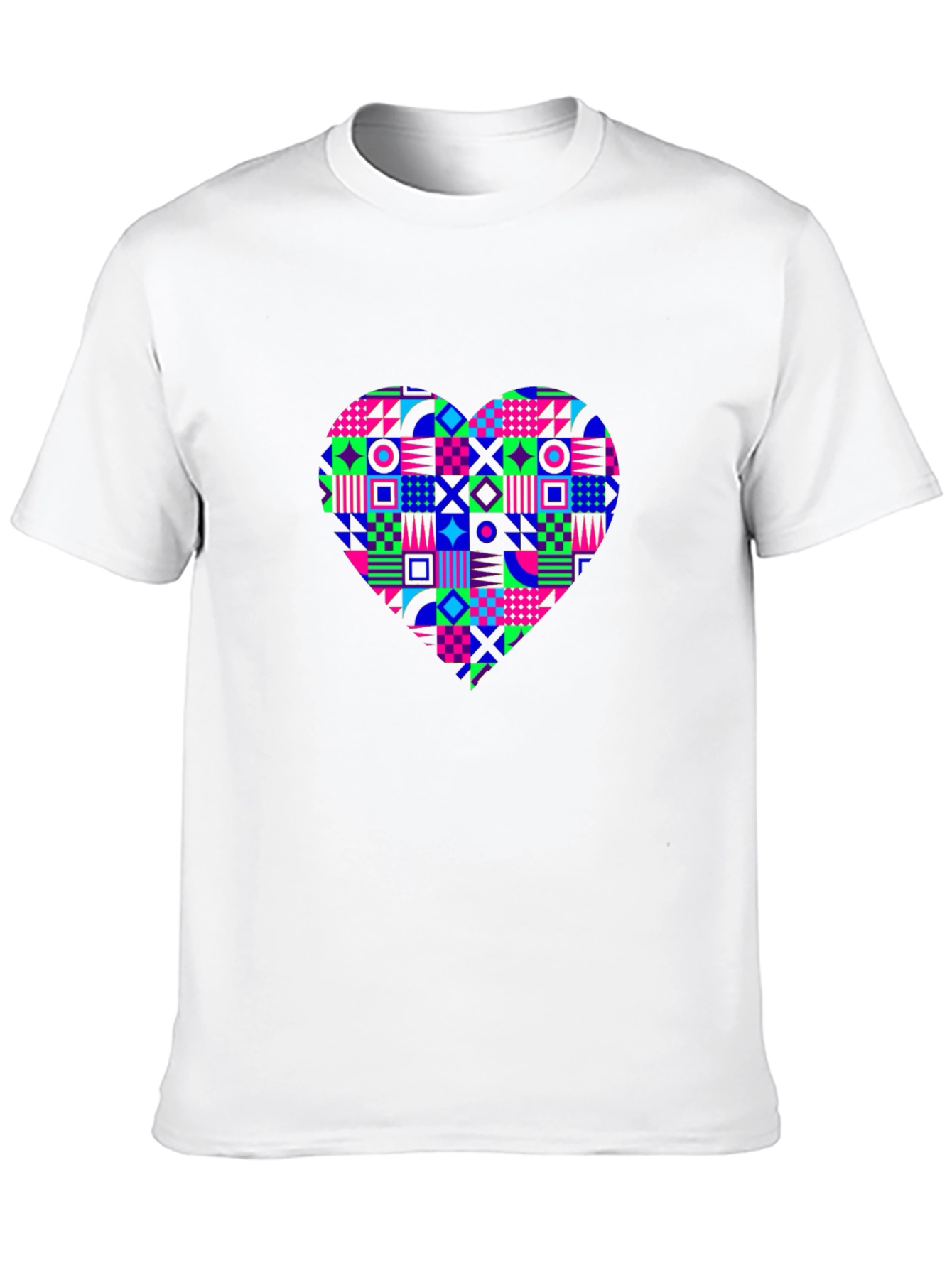 Geometric Heart Black T-Shirt - Modern Streetwear