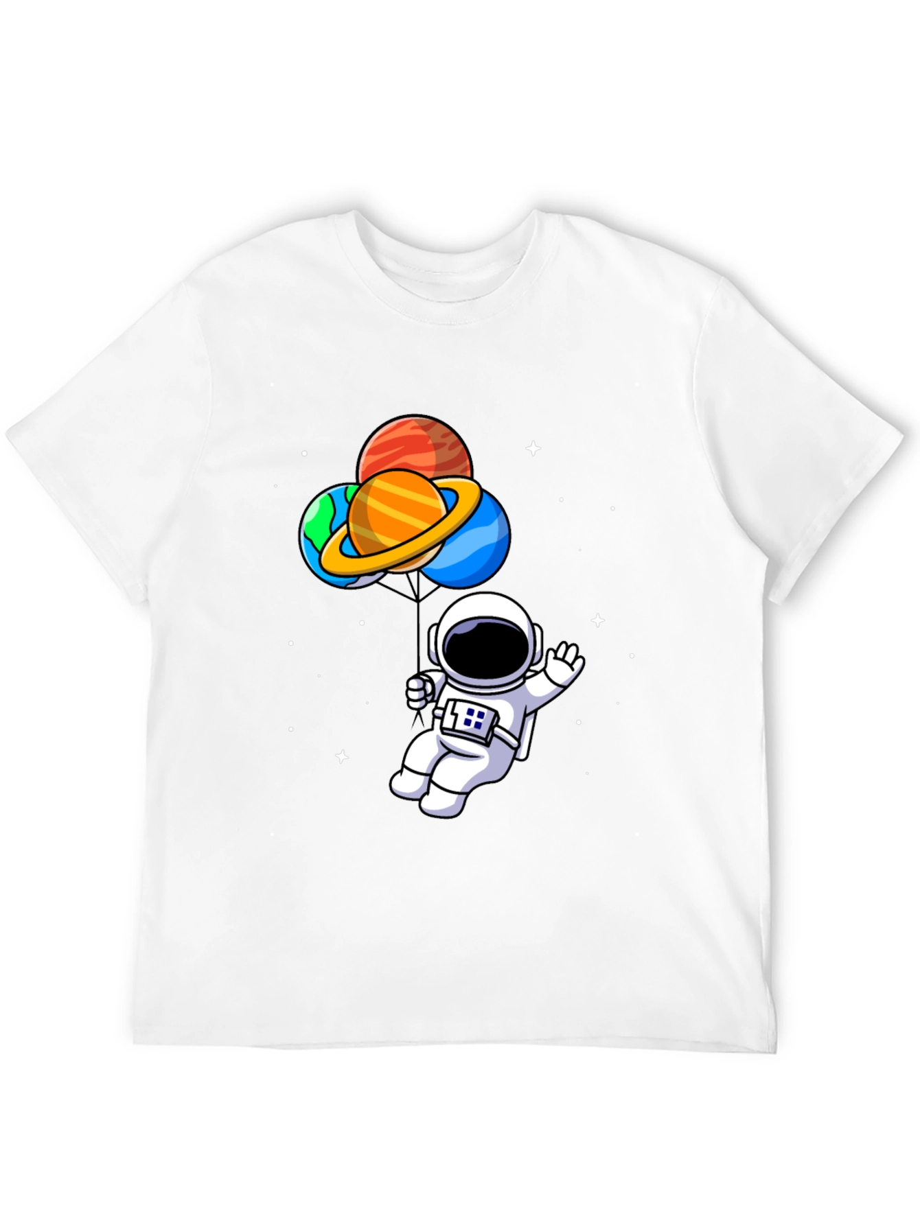 Astronaut Space Planets Graphic T-Shirt