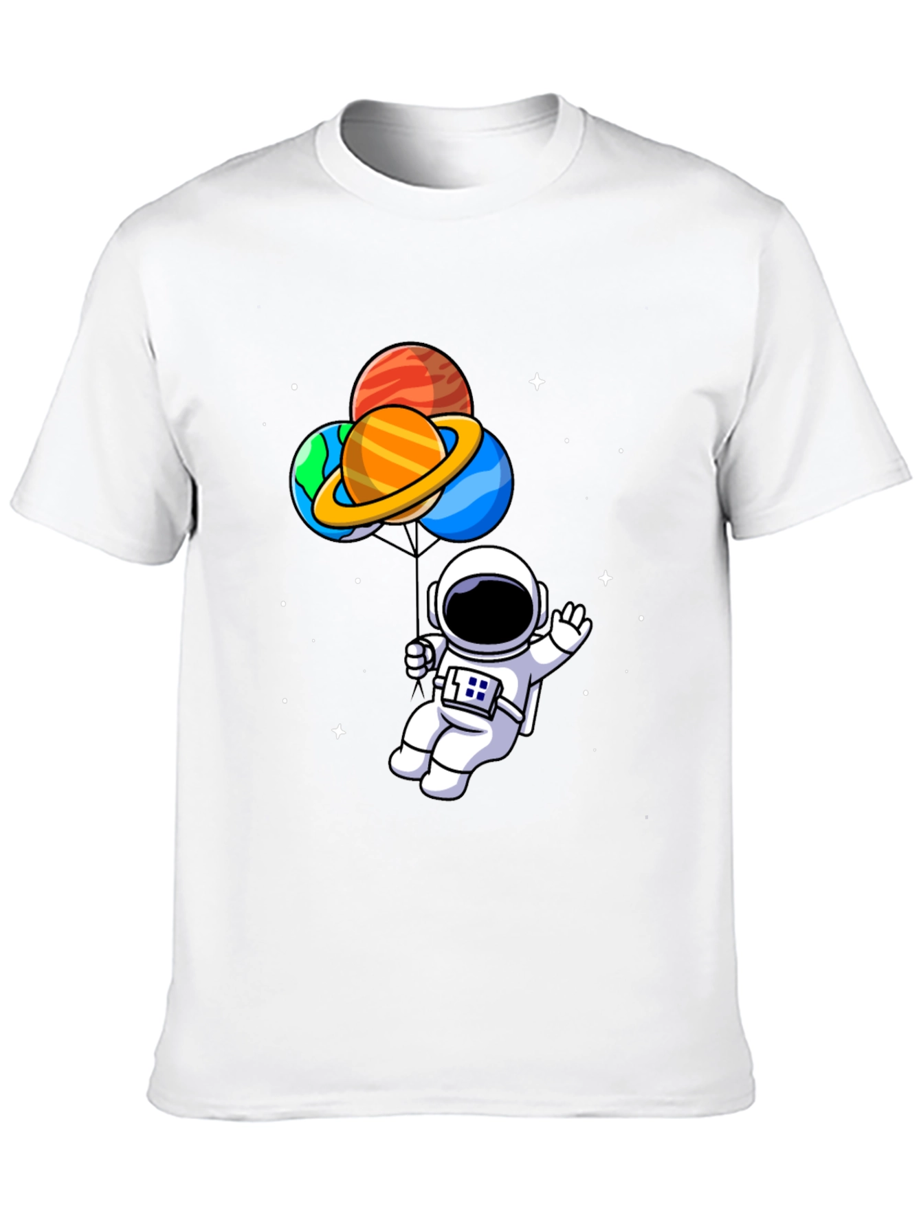 Astronaut Space Planets Graphic T-Shirt