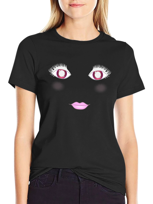 Fun Face T-Shirt - Eye & Lips Graphic Tee