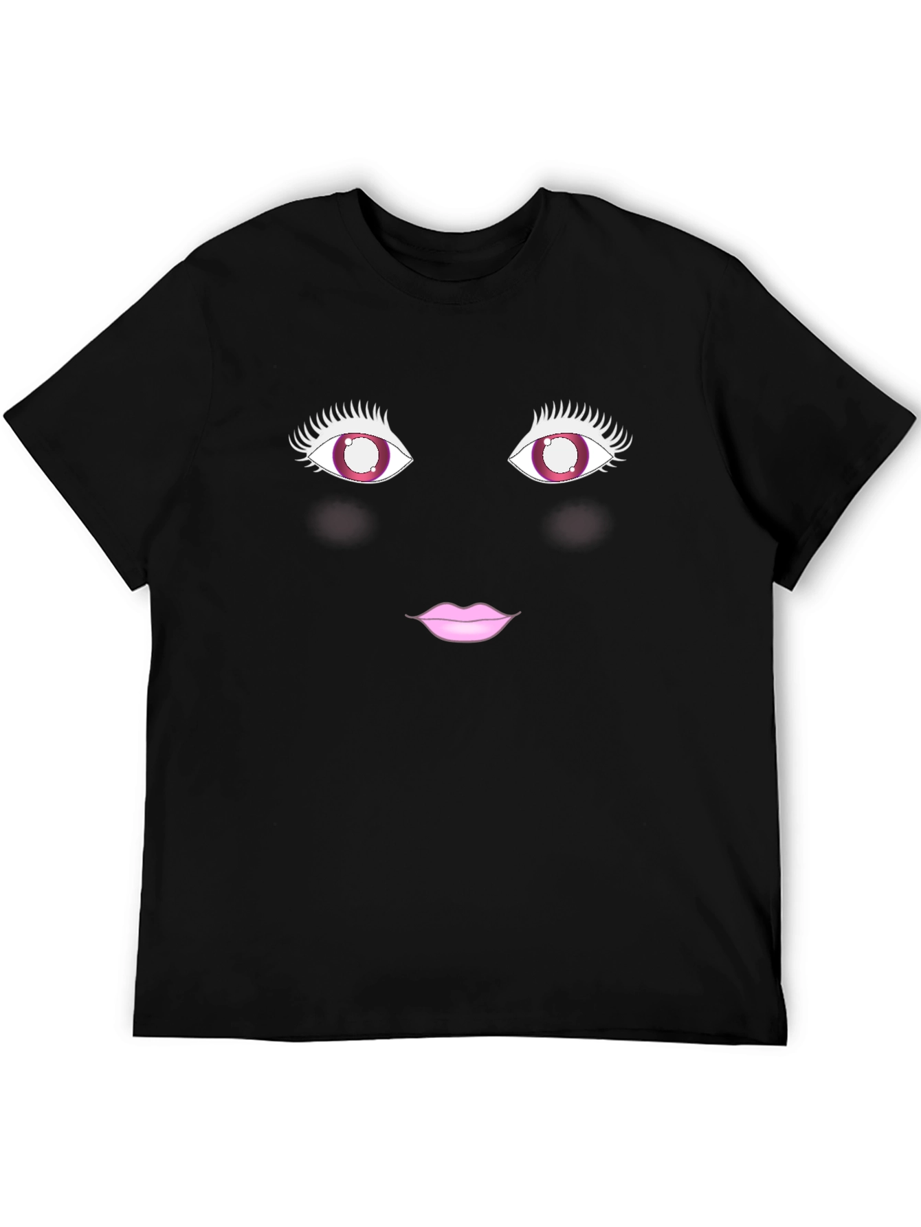 Fun Face T-Shirt - Eye & Lips Graphic Tee