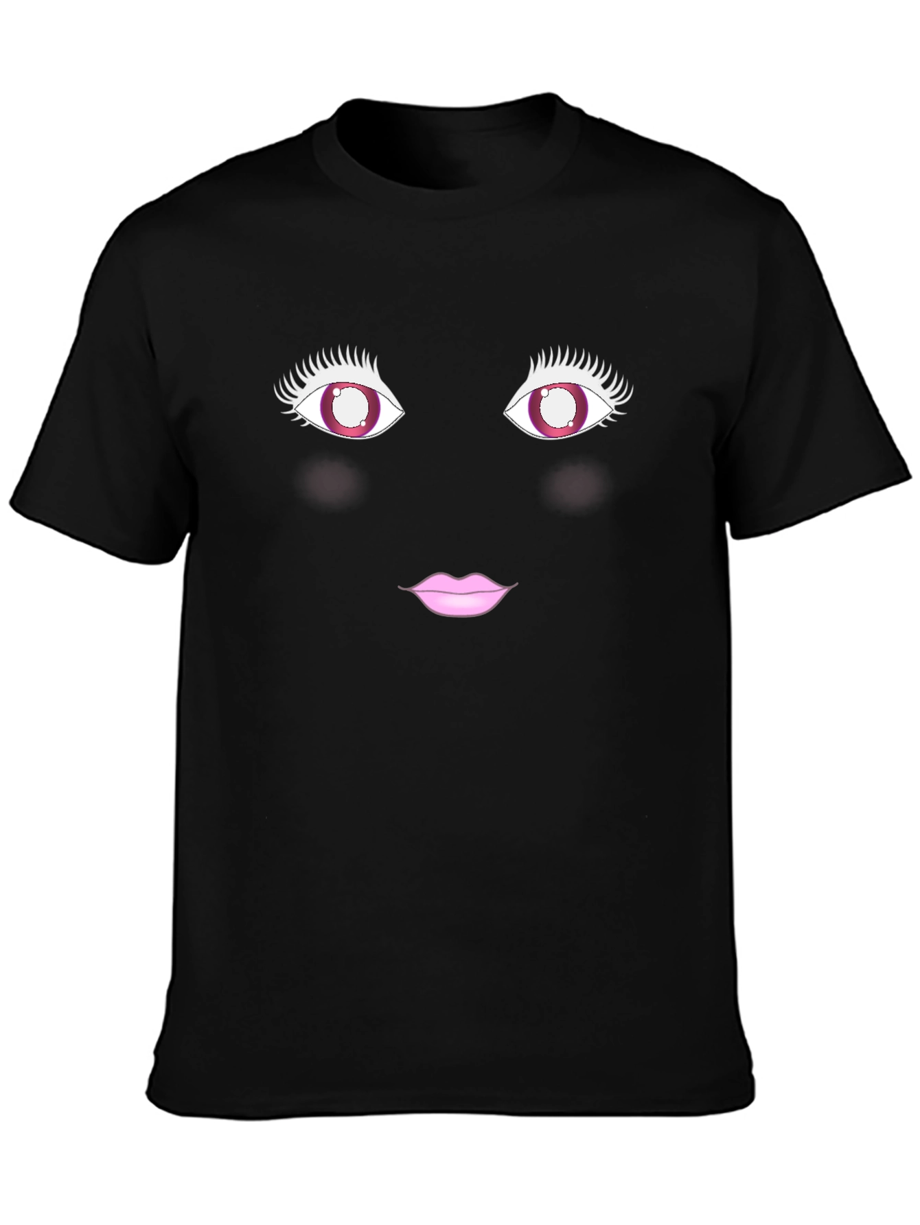 Fun Face T-Shirt - Eye & Lips Graphic Tee