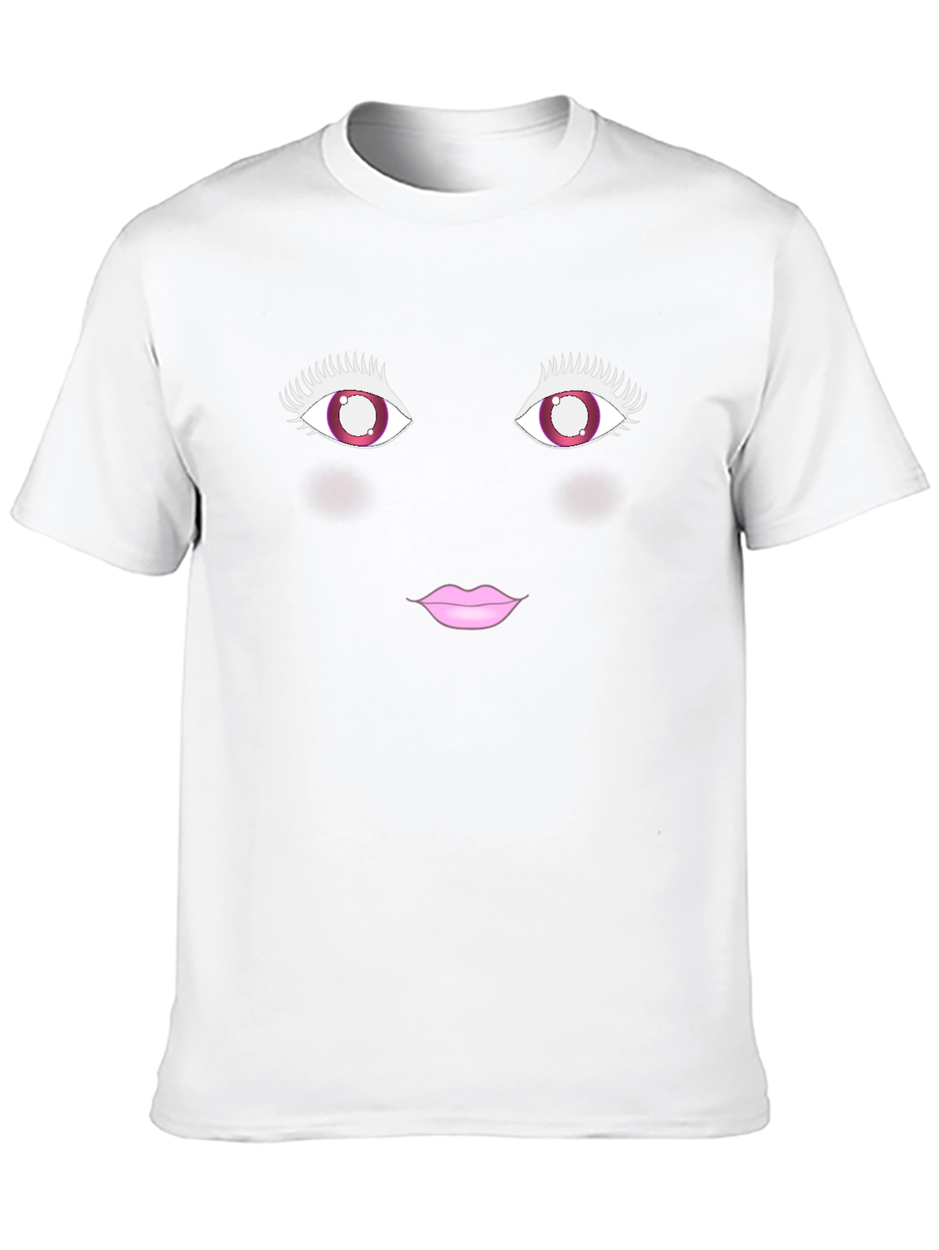 Fun Face T-Shirt - Eye & Lips Graphic Tee