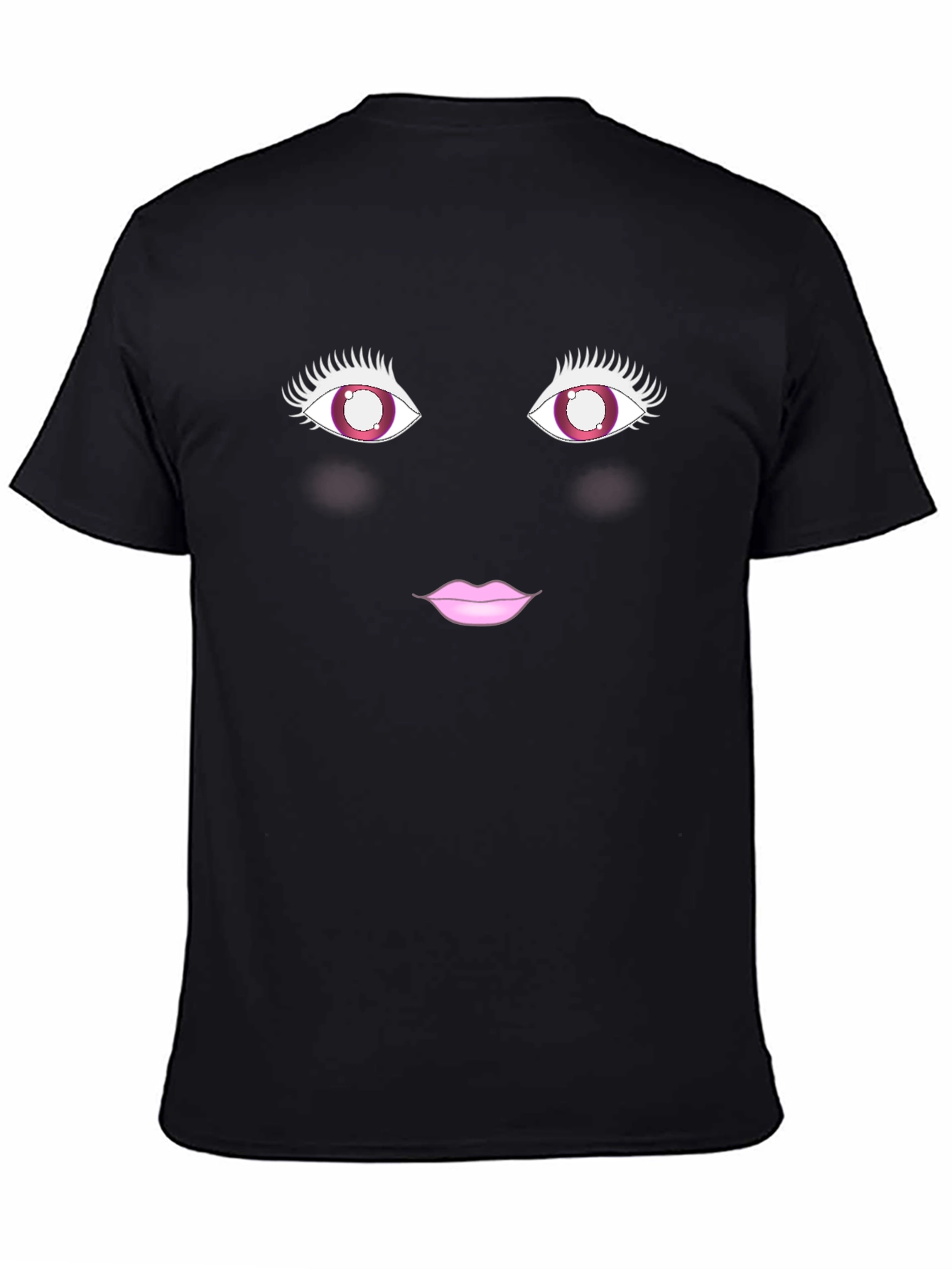 Fun Face T-Shirt - Eye & Lips Graphic Tee