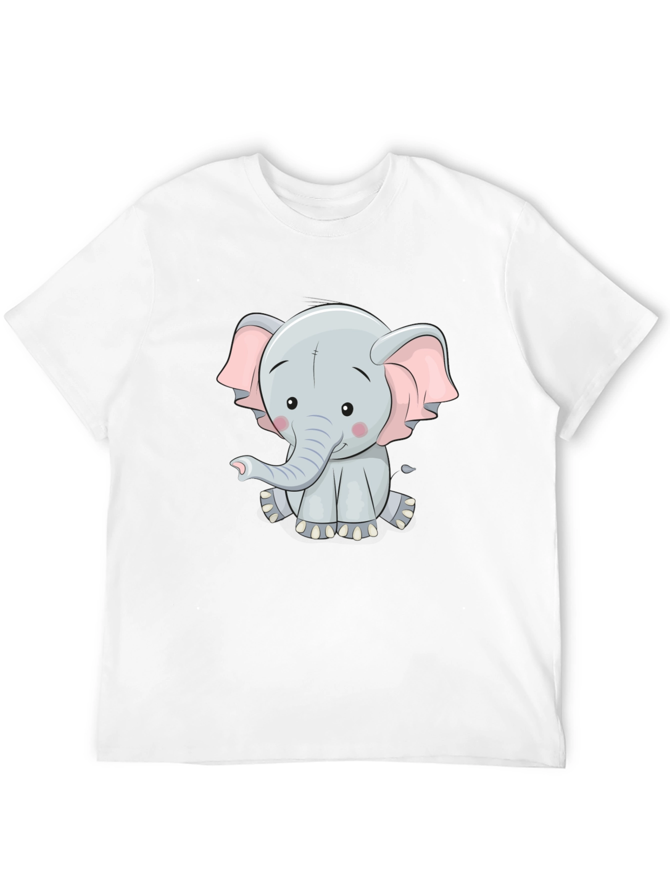 Cute Elephant Graphic Tee - Unisex Black T-Shirt