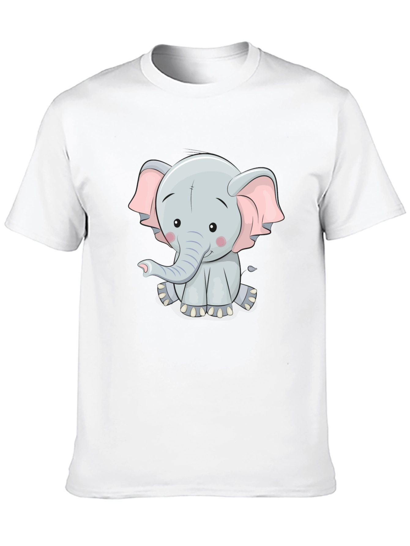 Cute Elephant Graphic Tee - Unisex Black T-Shirt