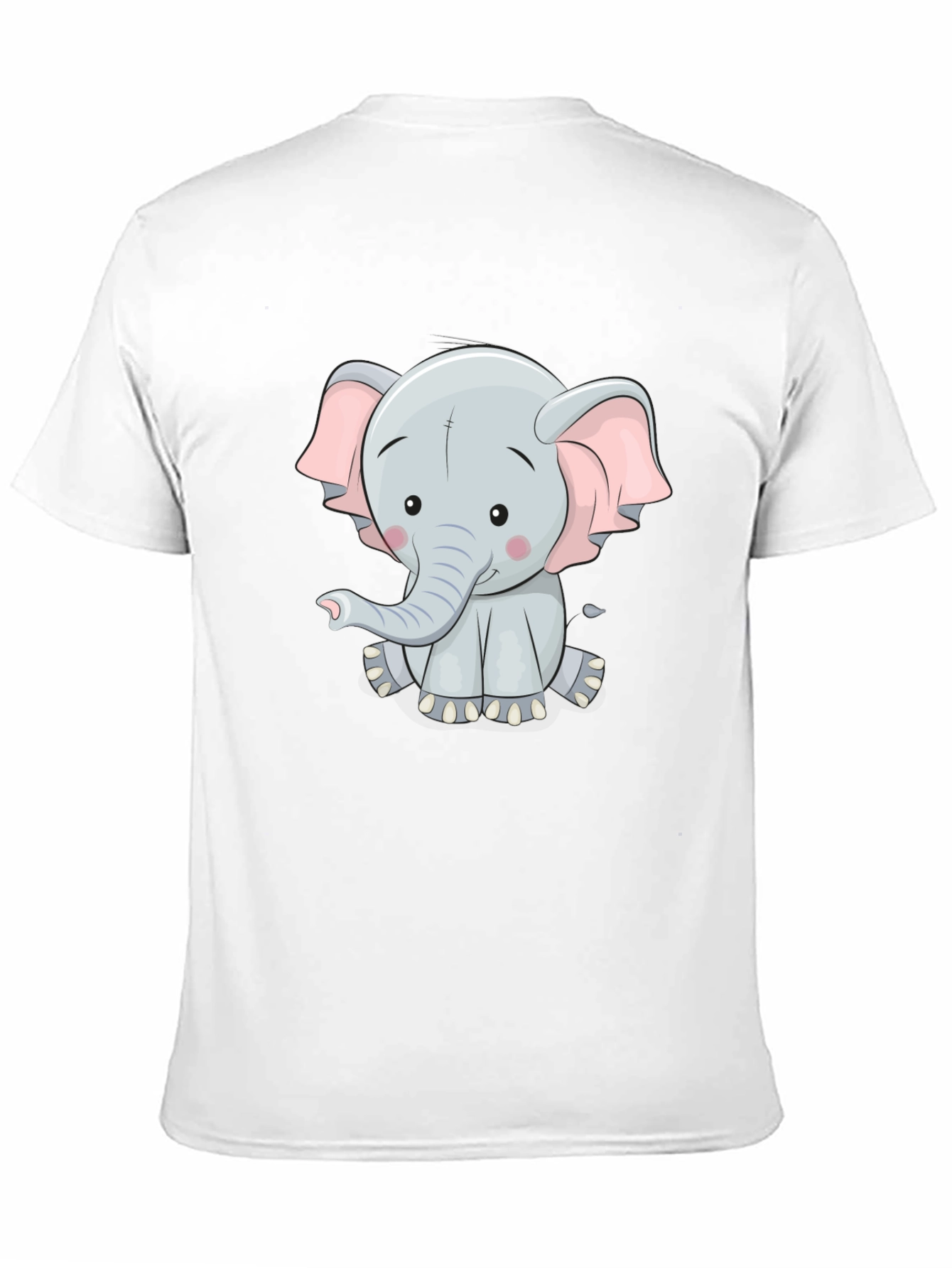 Cute Elephant Graphic Tee - Unisex Black T-Shirt