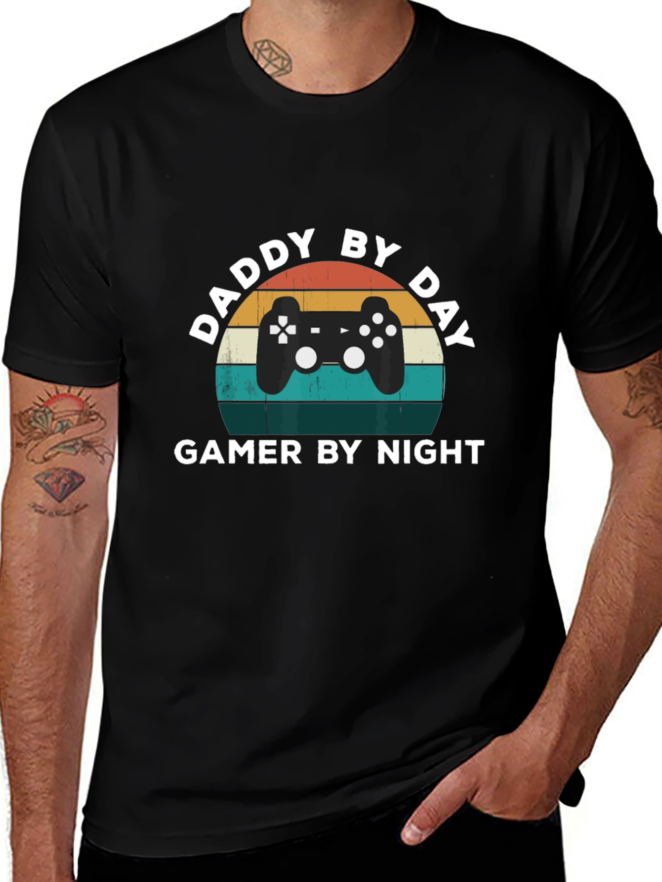 Daddy by Day Gamer by Night Graphic Tee