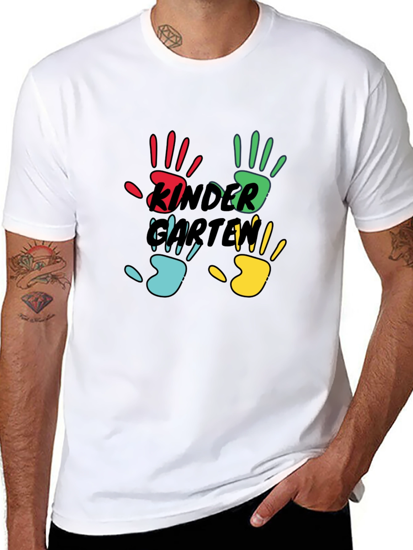 Kindergarten Teacher Handprint T-Shirt
