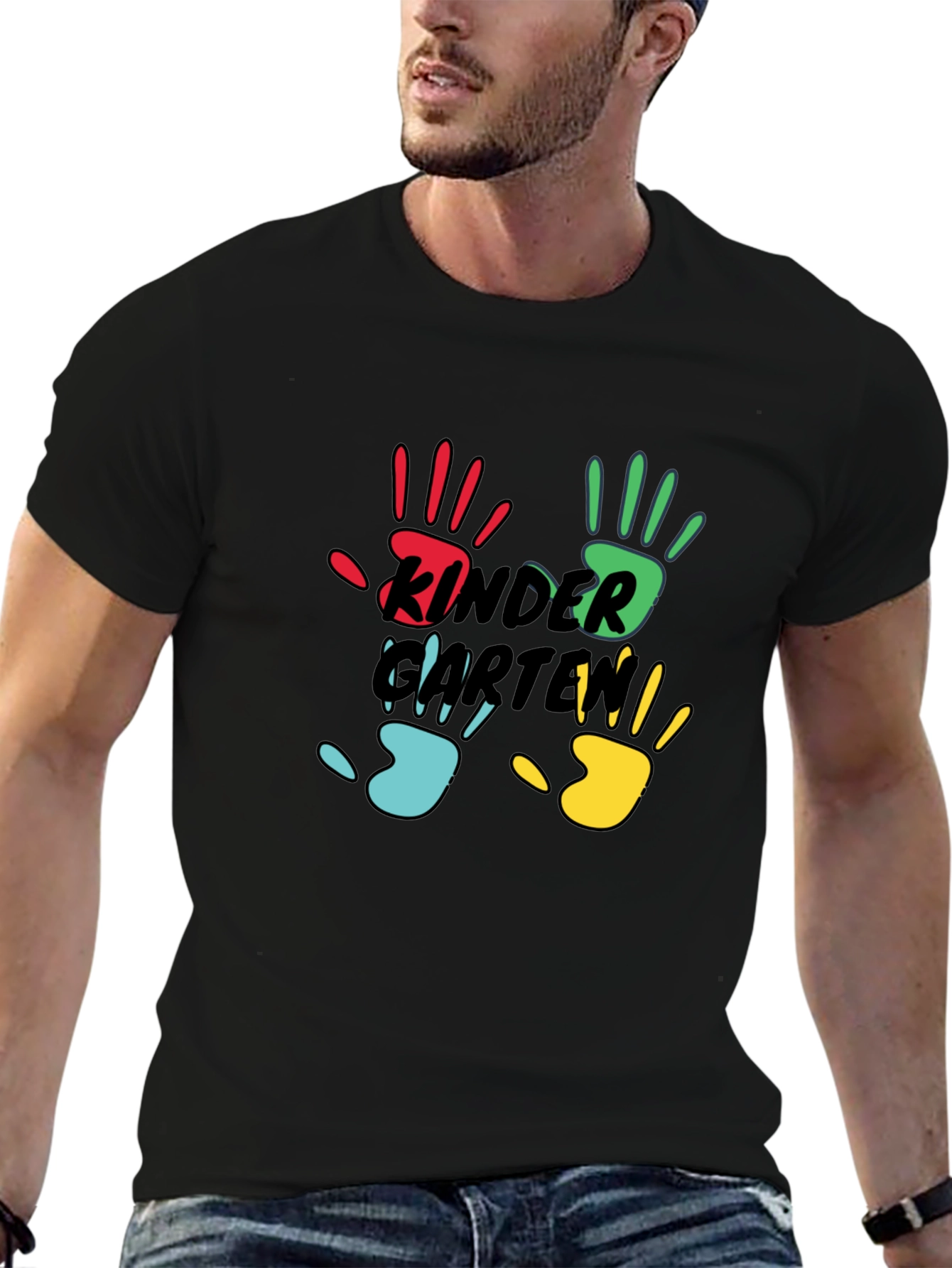 Kindergarten Teacher Handprint T-Shirt