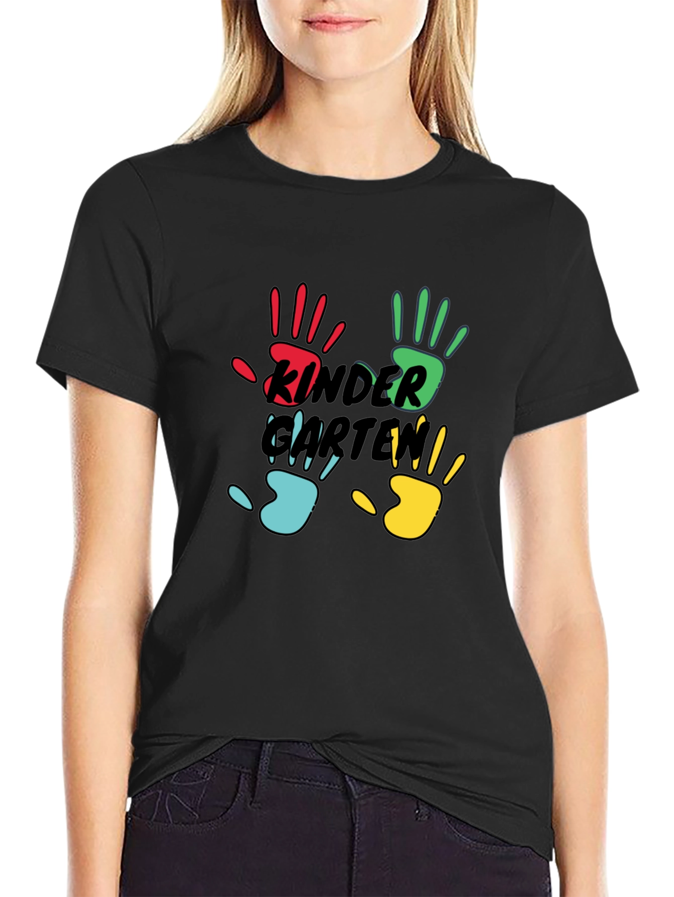 Kindergarten Teacher Handprint T-Shirt
