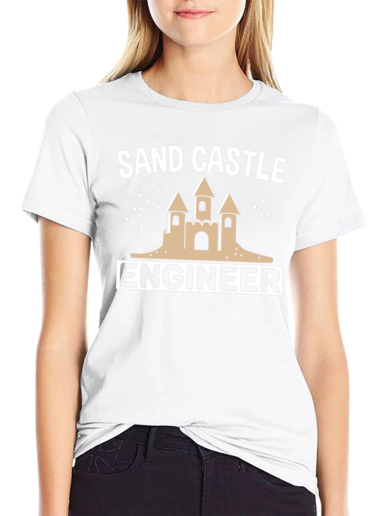 Sandcastle Engineer T-Shirt - Black Cotton Tee