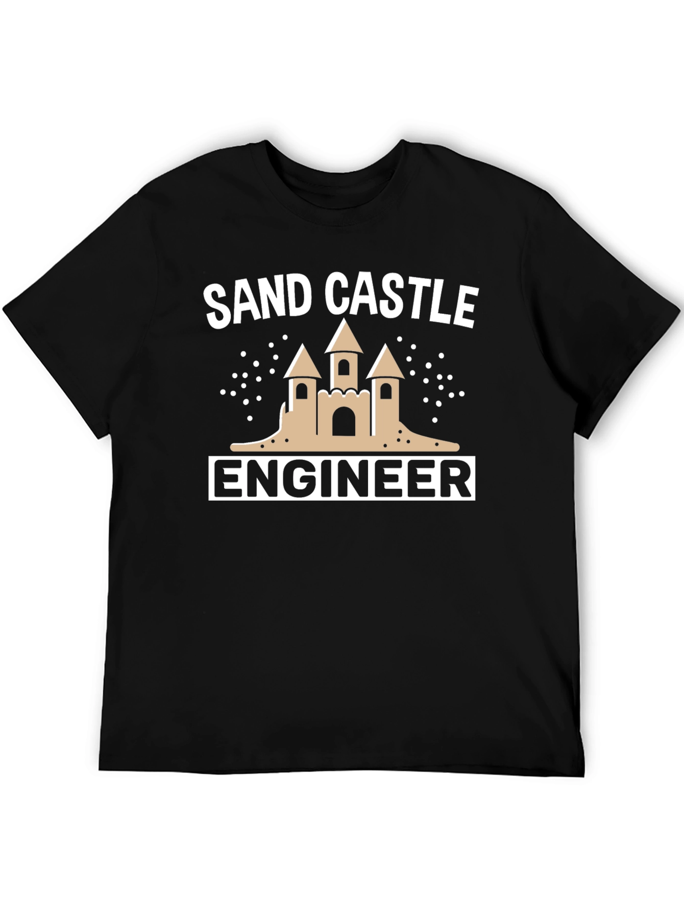 Sandcastle Engineer T-Shirt - Black Cotton Tee