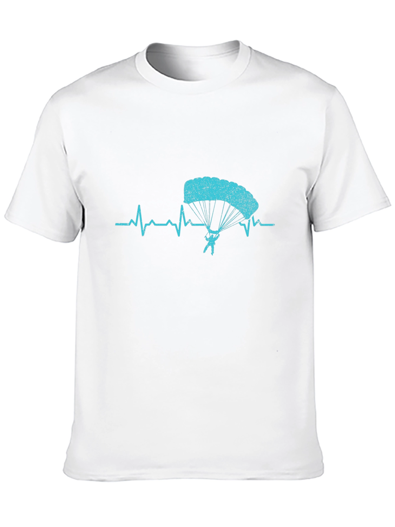 Skydiving Heartbeat T-Shirt - Black