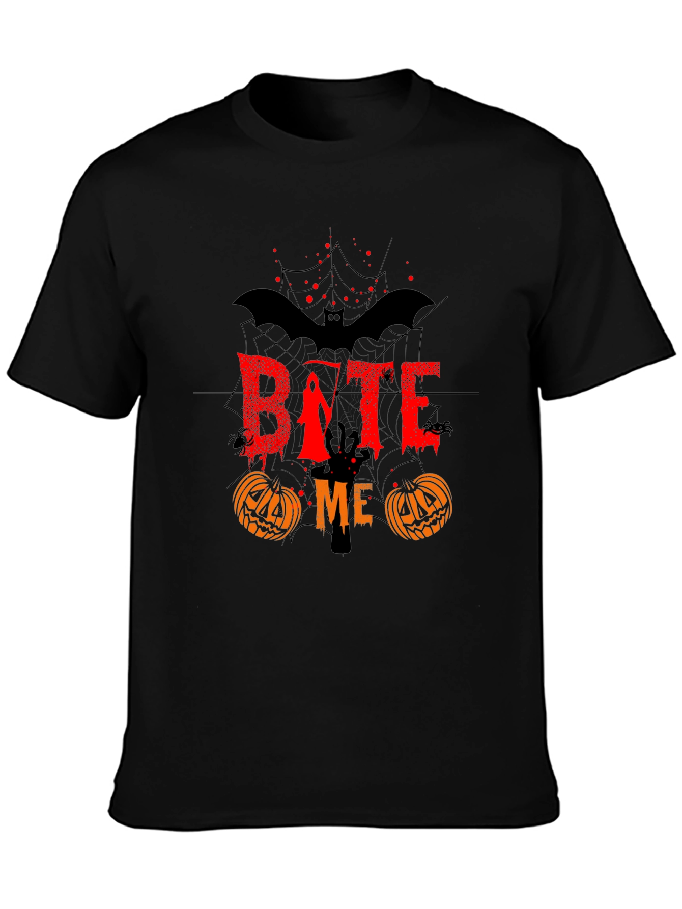 Bite Me Halloween Graphic T-Shirt