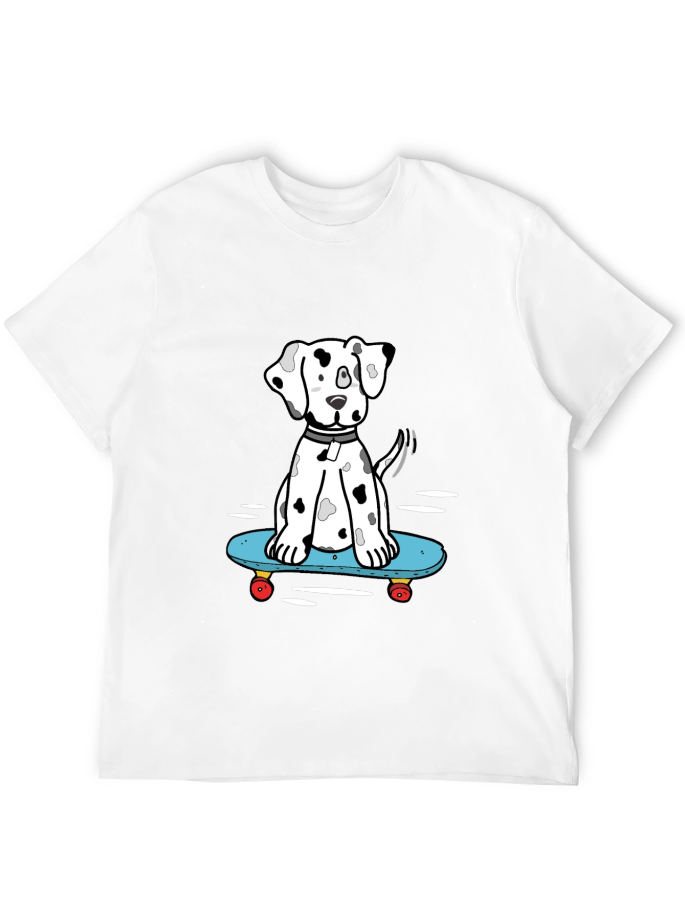 Dalmatian Skateboarding T-Shirt - Cool Graphic Tee