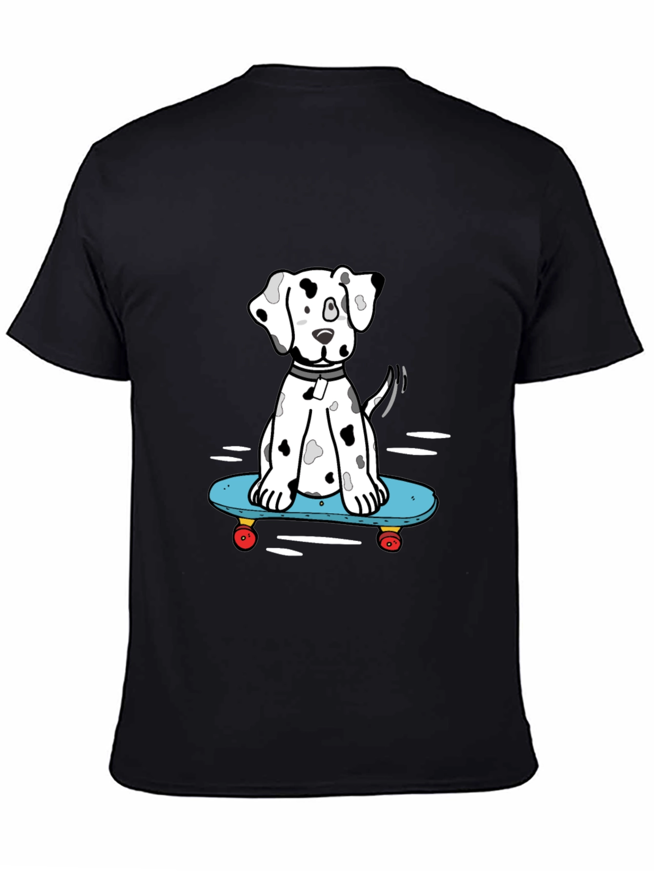 Dalmatian Skateboarding T-Shirt - Cool Graphic Tee