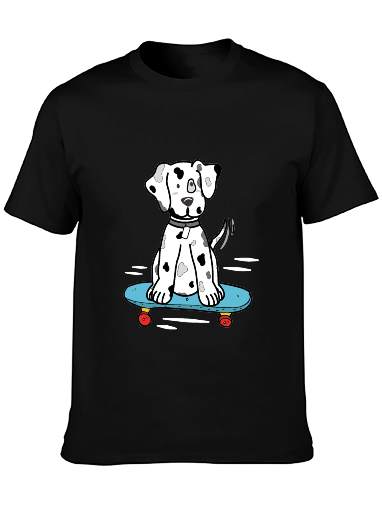 Dalmatian Skateboarding T-Shirt - Cool Graphic Tee