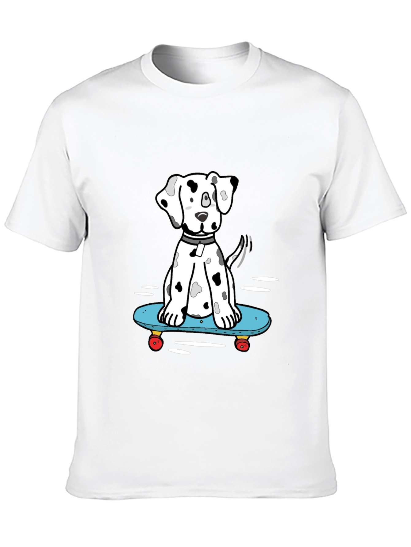 Dalmatian Skateboarding T-Shirt - Cool Graphic Tee