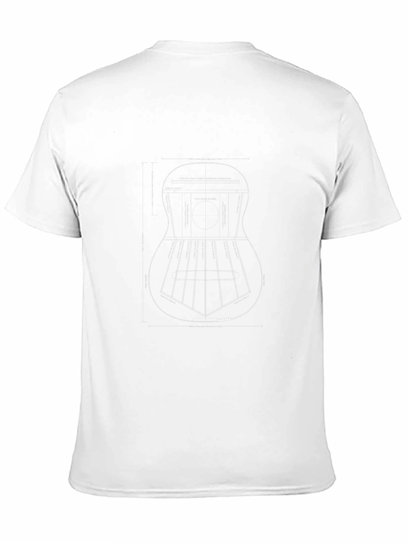 Guitar Blueprint Graphic Tee - Black