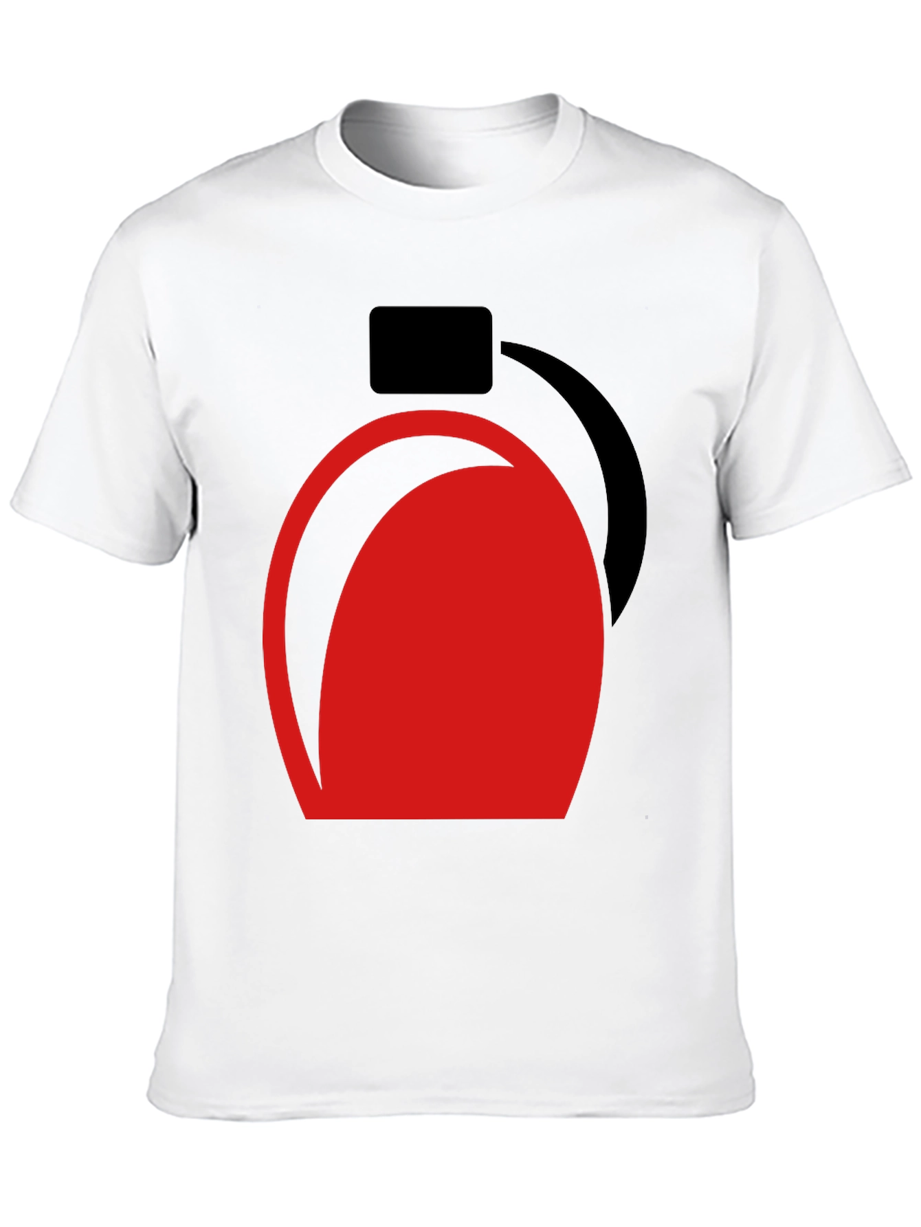 Modern Graphic Tee - Abstract Red and Black Design