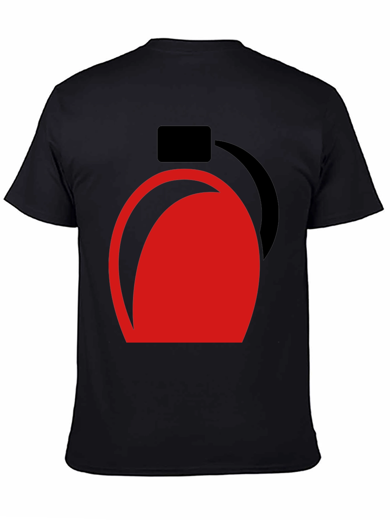 Modern Graphic Tee - Abstract Red and Black Design