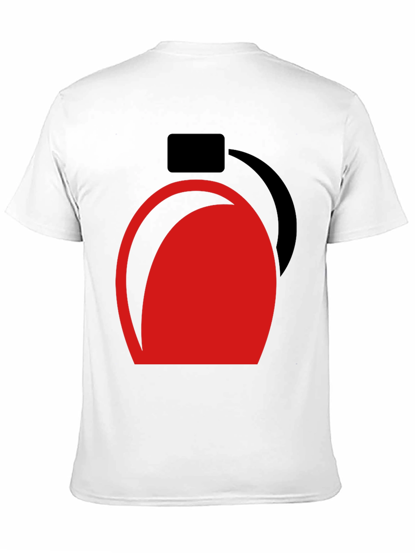 Modern Graphic Tee - Abstract Red and Black Design