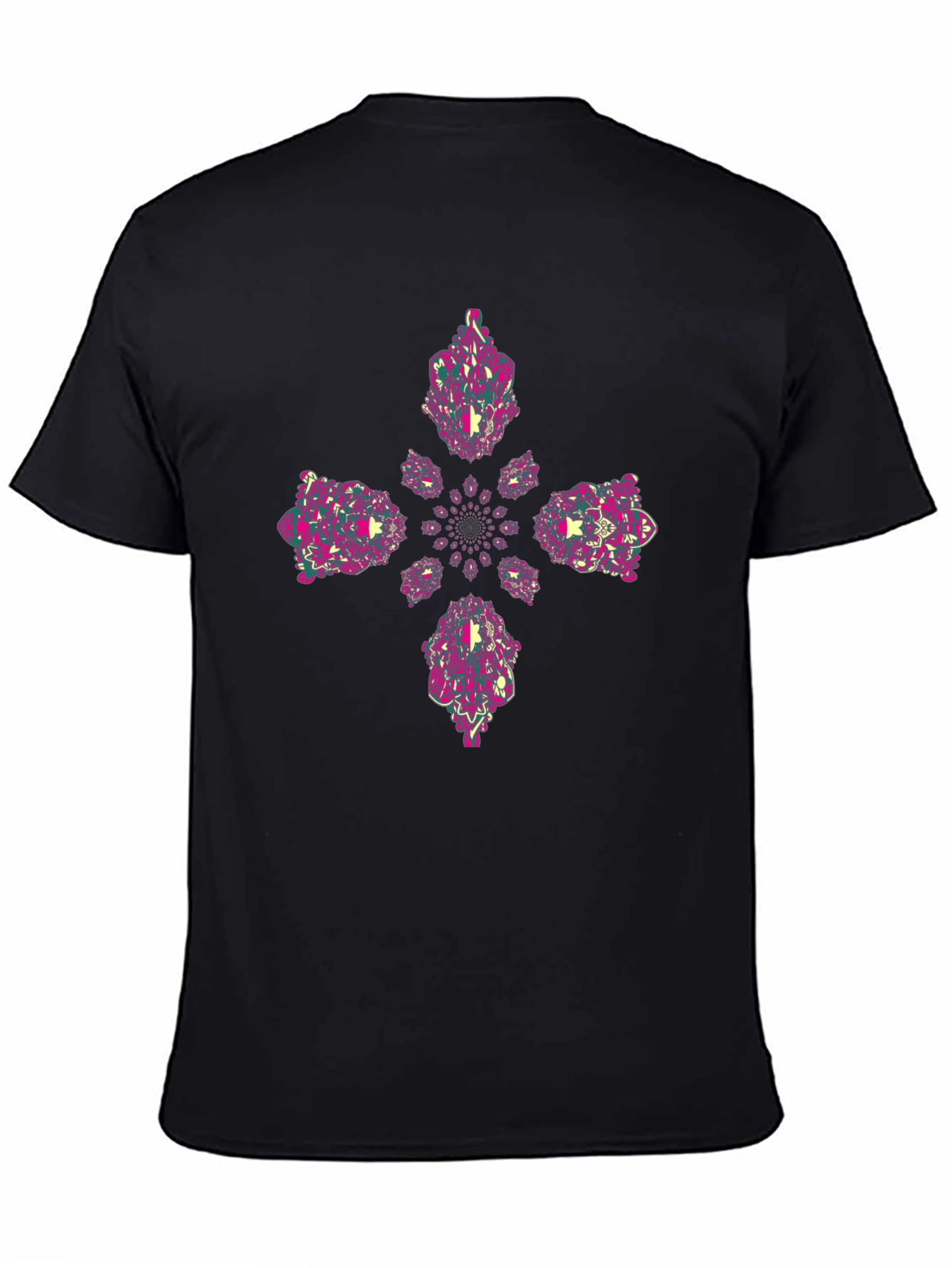 Abstract Kaleidoscope Cross Graphic Tee