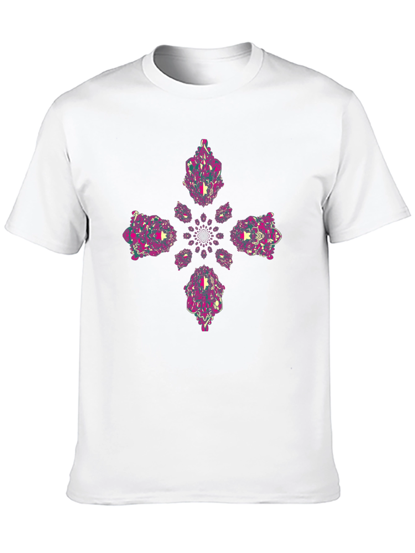 Abstract Kaleidoscope Cross Graphic Tee