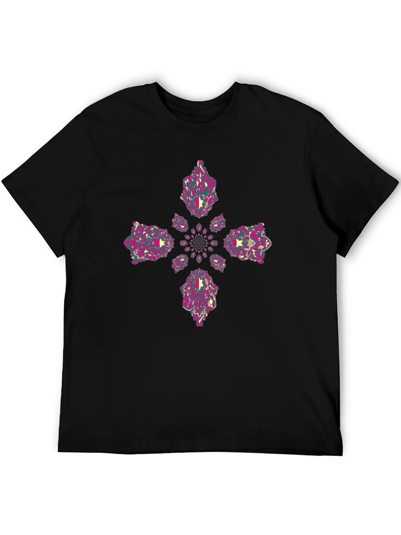 Abstract Kaleidoscope Cross Graphic Tee