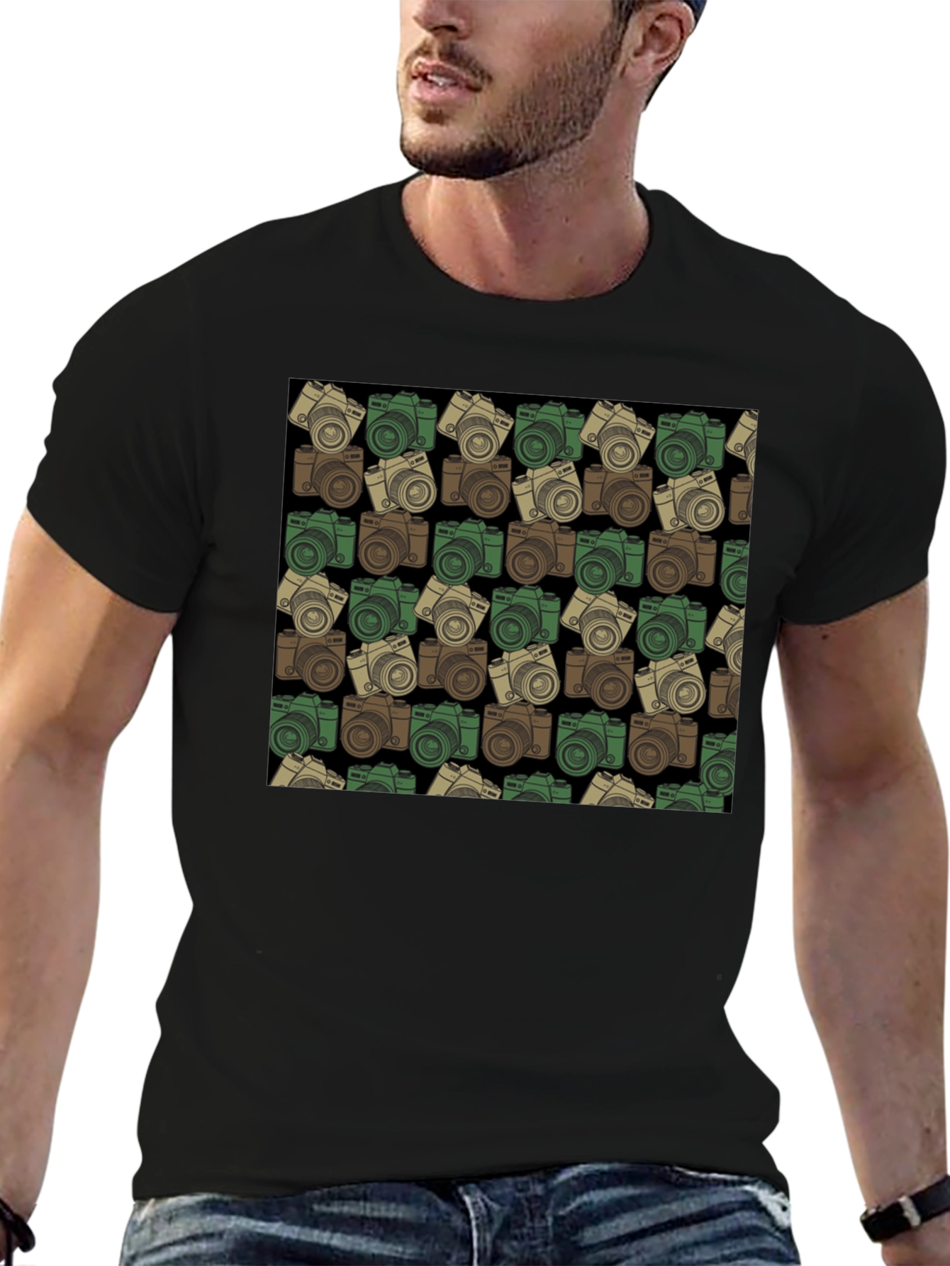 Camera Pattern T-Shirt - Photo Lover Apparel