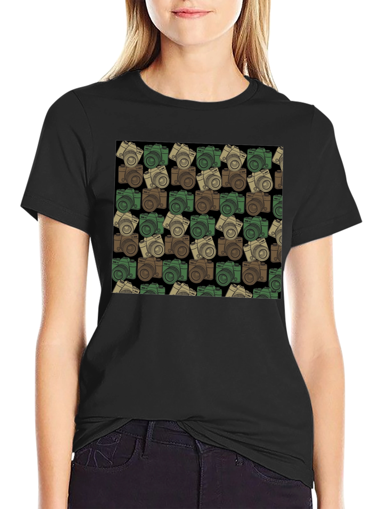 Camera Pattern T-Shirt - Photo Lover Apparel