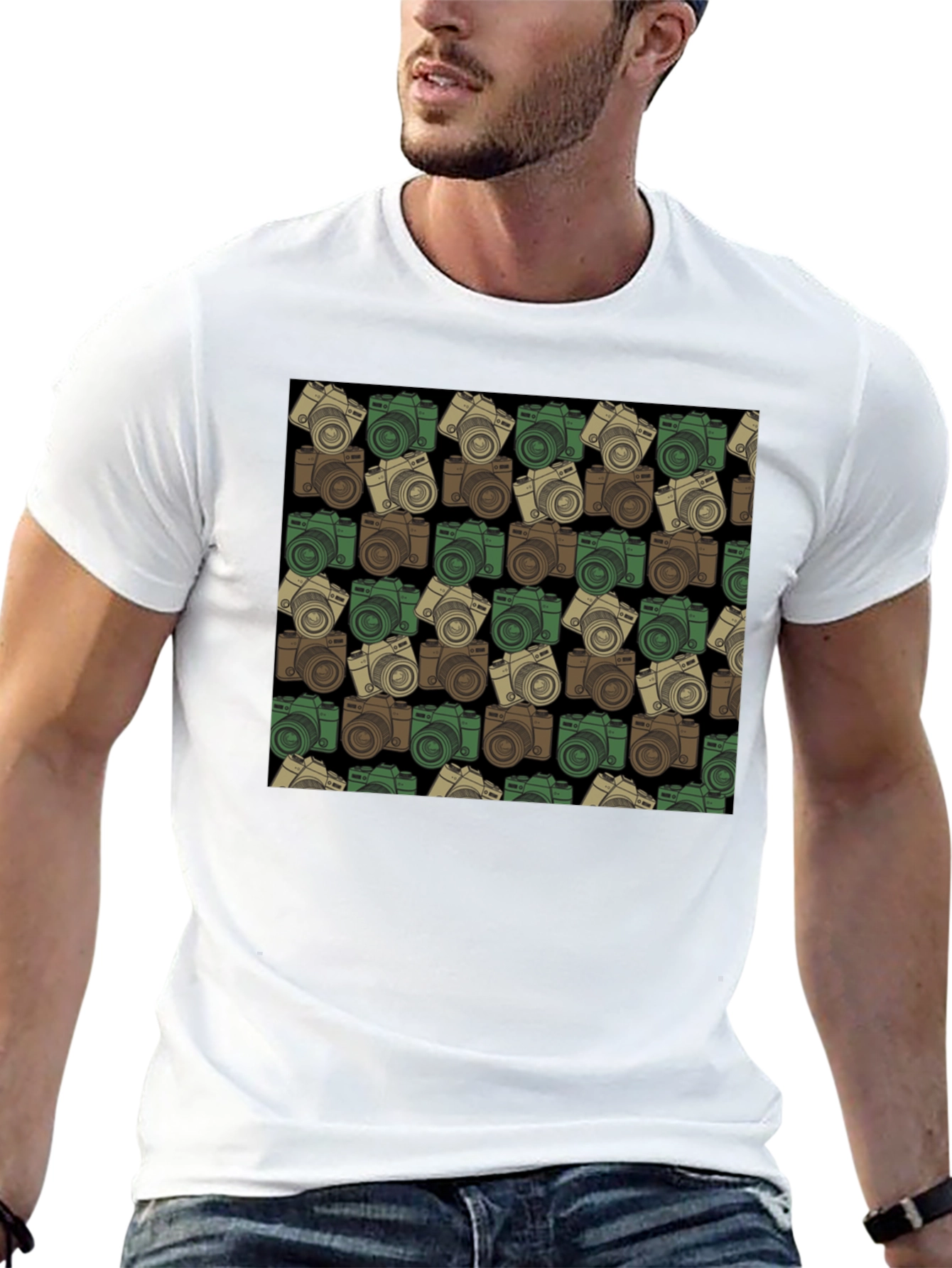 Camera Pattern T-Shirt - Photo Lover Apparel