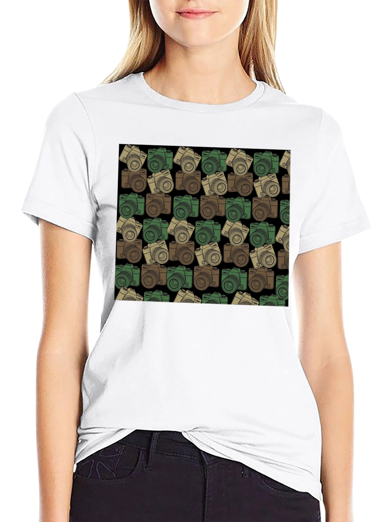 Camera Pattern T-Shirt - Photo Lover Apparel