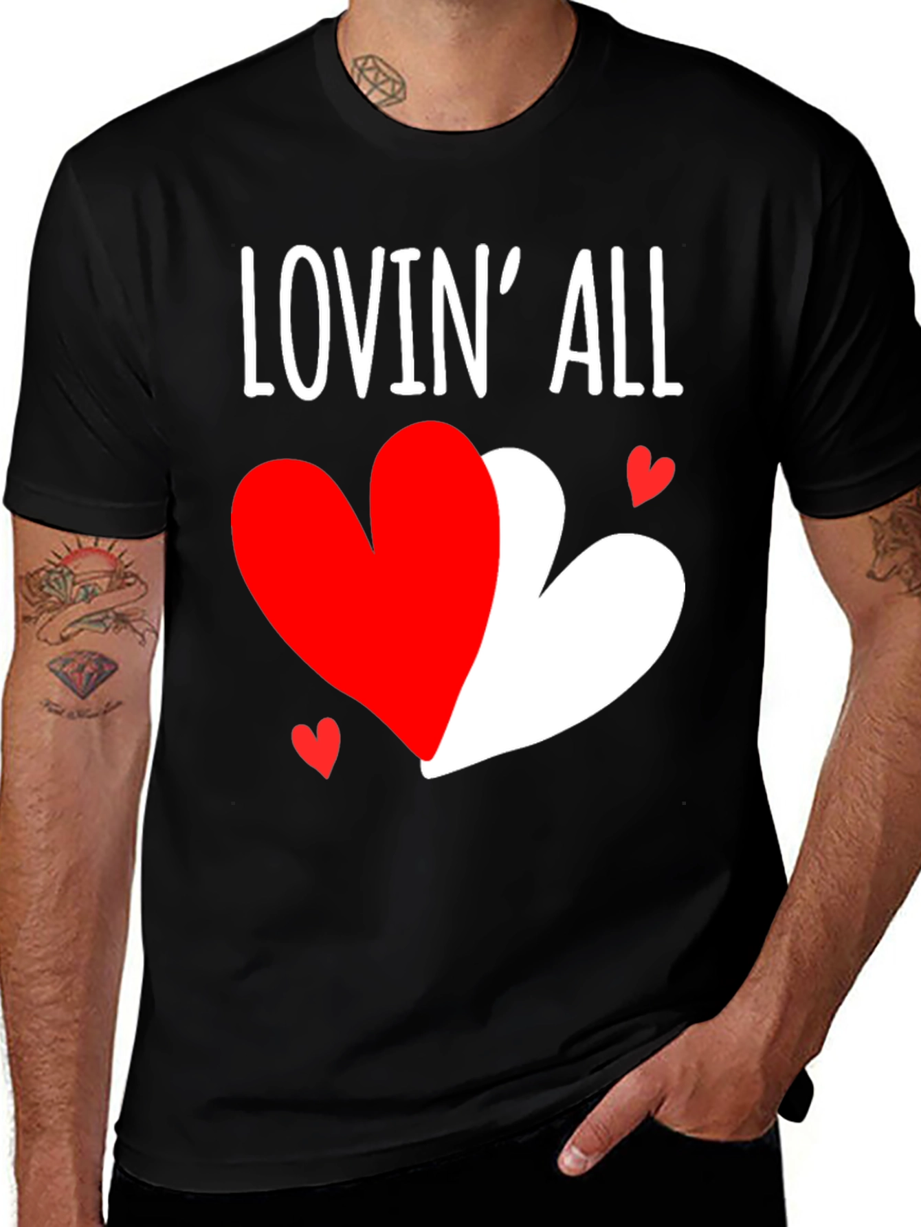 Lovin All Heart Graphic Valentines Day T-Shirt