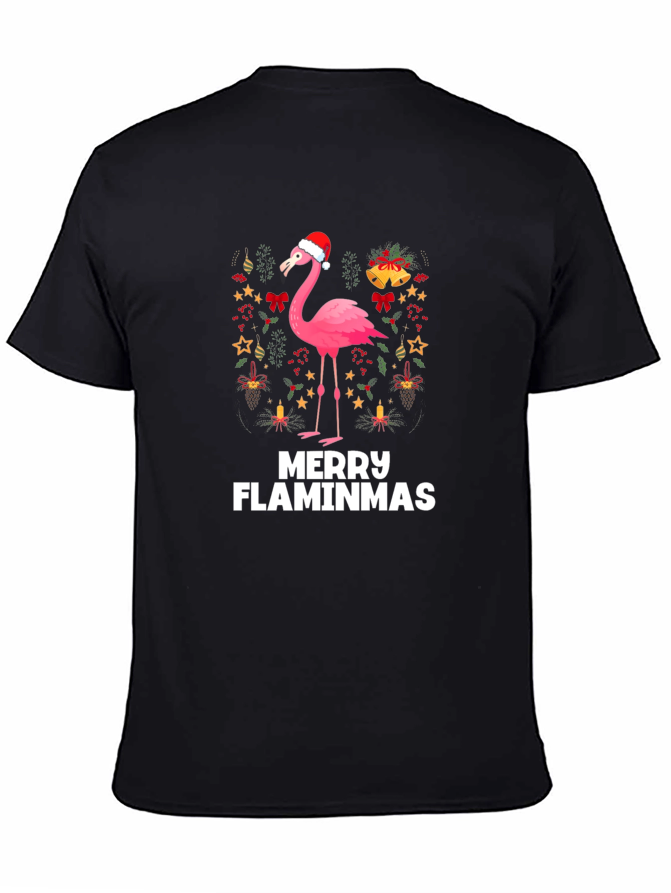 Merry Flaminmas T-Shirt - Festive Flamingo Christmas Tee