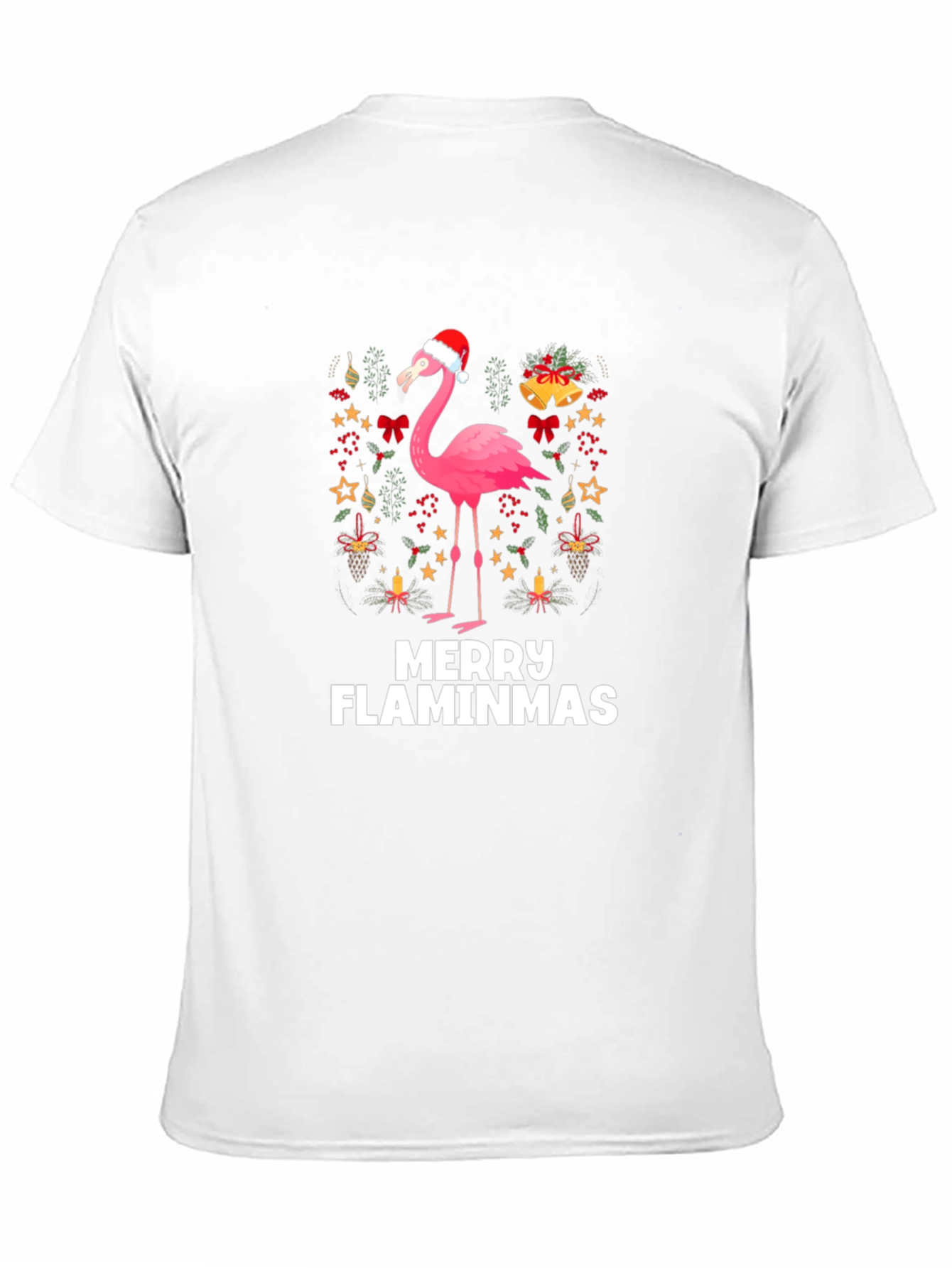 Merry Flaminmas T-Shirt - Festive Flamingo Christmas Tee