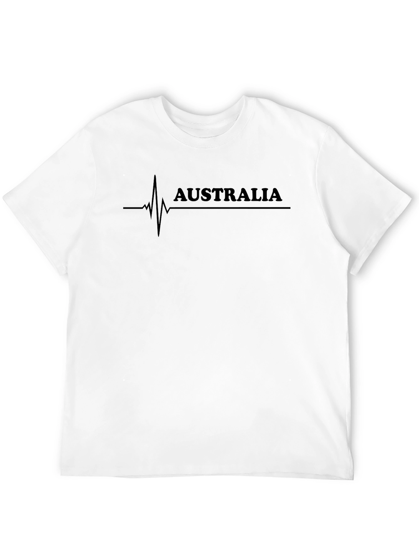 Australia Heartbeat T-Shirt - Black Graphic Tee