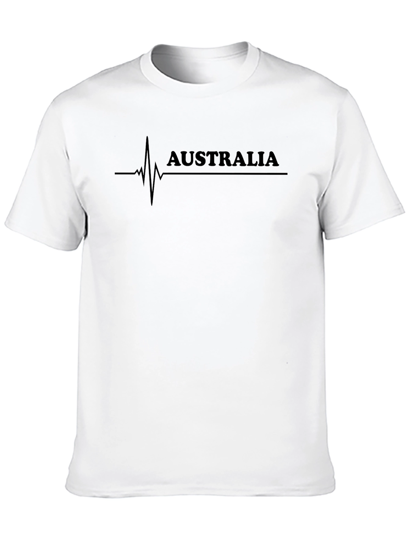 Australia Heartbeat T-Shirt - Black Graphic Tee