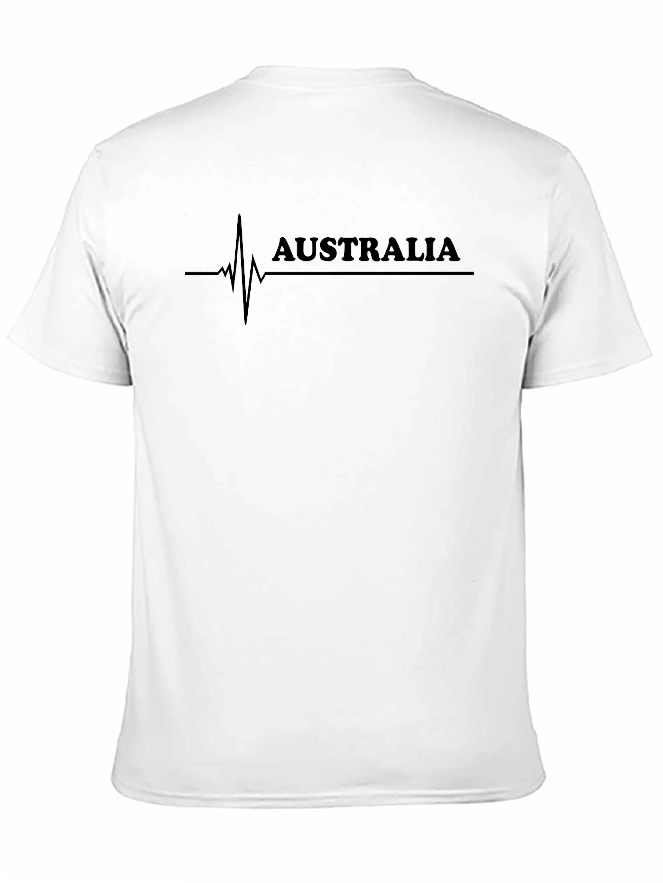 Australia Heartbeat T-Shirt - Black Graphic Tee