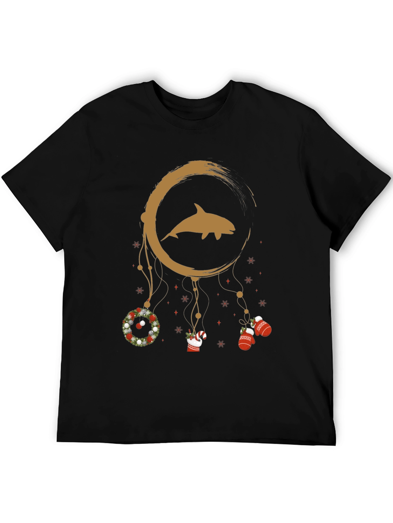 Christmas Dolphin Dreamcatcher Graphic Tee