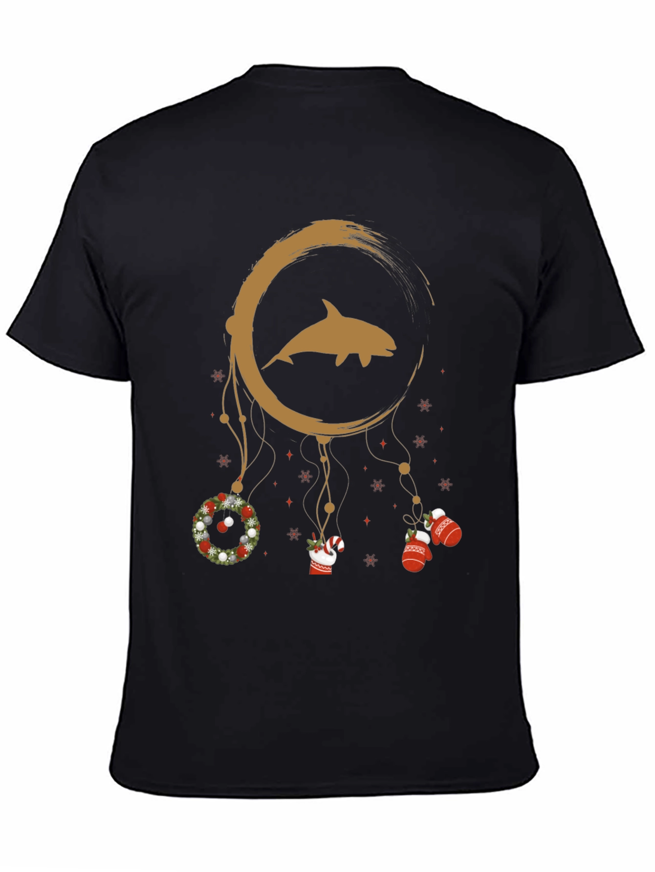 Christmas Dolphin Dreamcatcher Graphic Tee