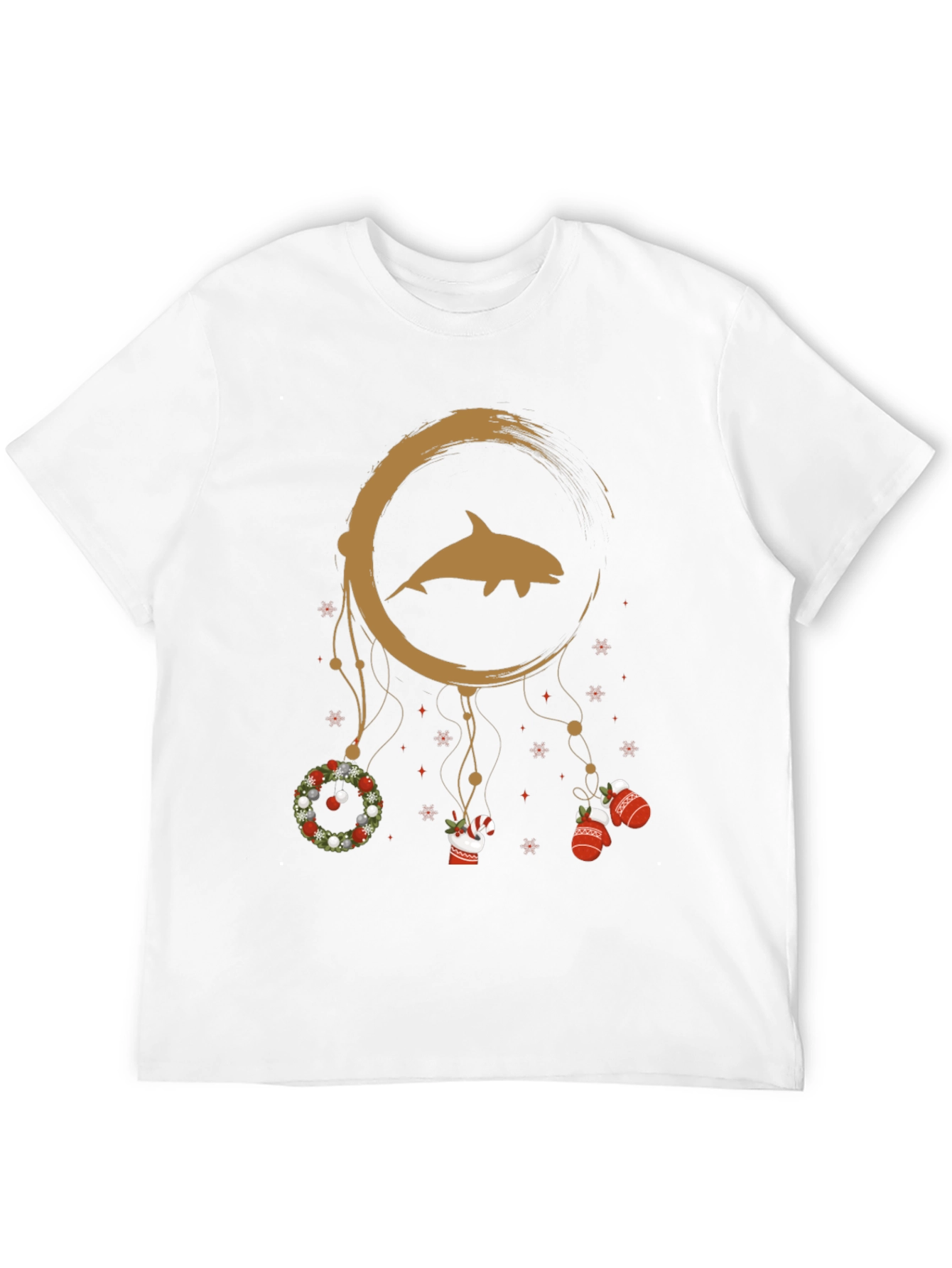 Christmas Dolphin Dreamcatcher Graphic Tee