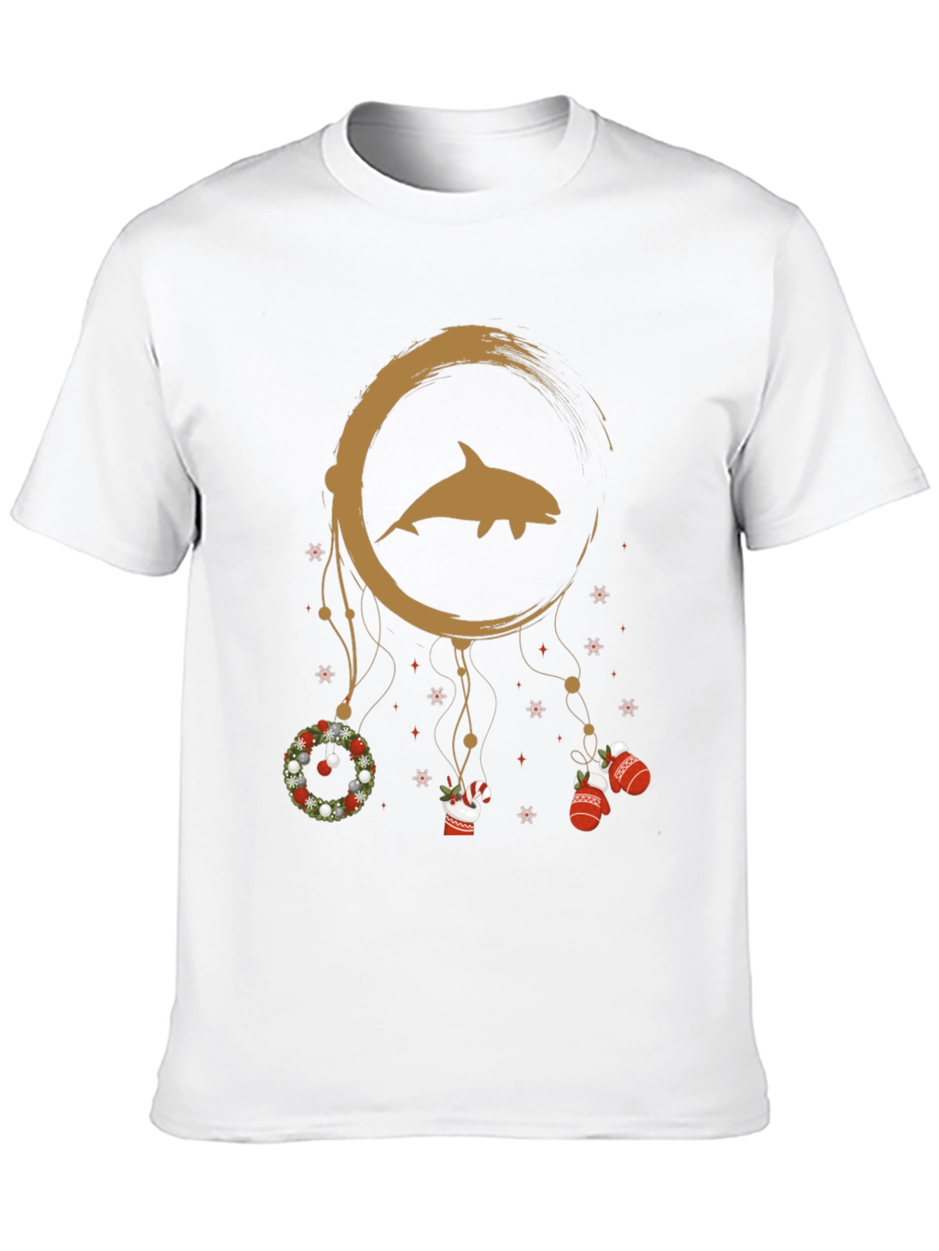 Christmas Dolphin Dreamcatcher Graphic Tee